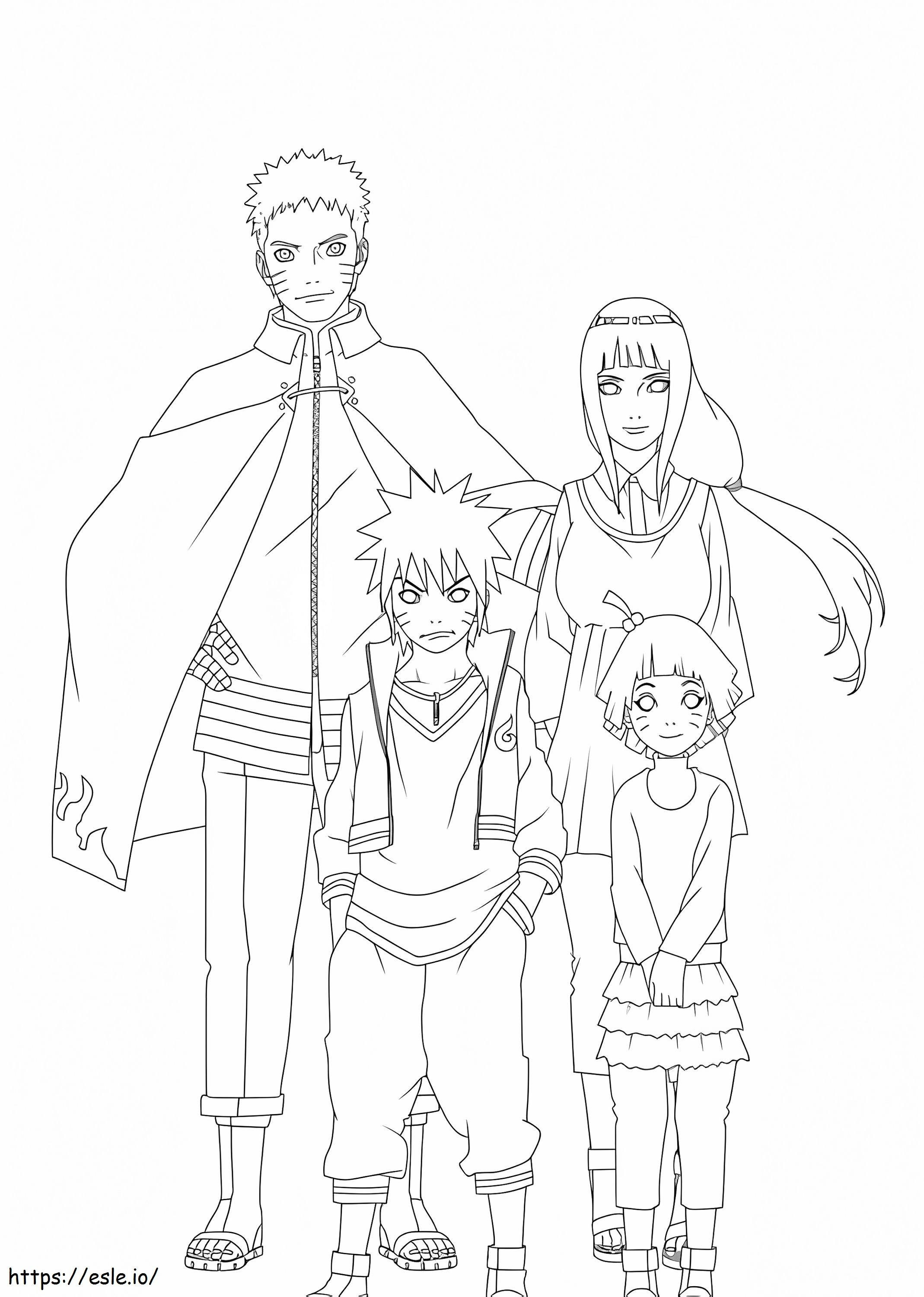 Familia naruto coloring page