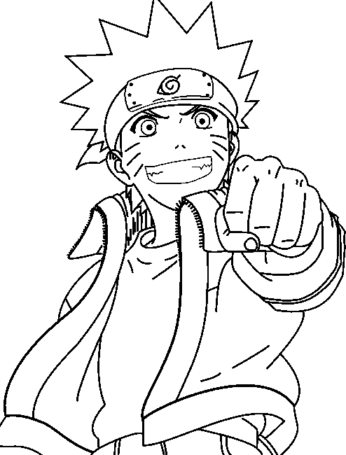 Naruto coloring pages team colors