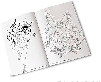 Naruto shippuden the official coloring book viz media books