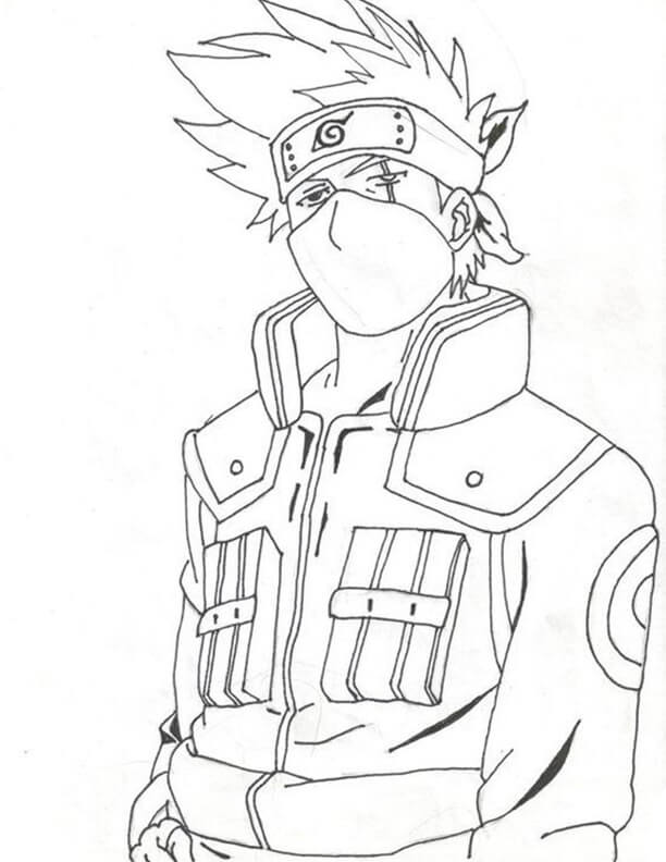 Free easy to print naruto coloring pages