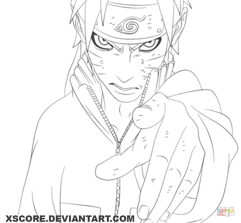 Naruto uzumaki coloring page free printable coloring pages