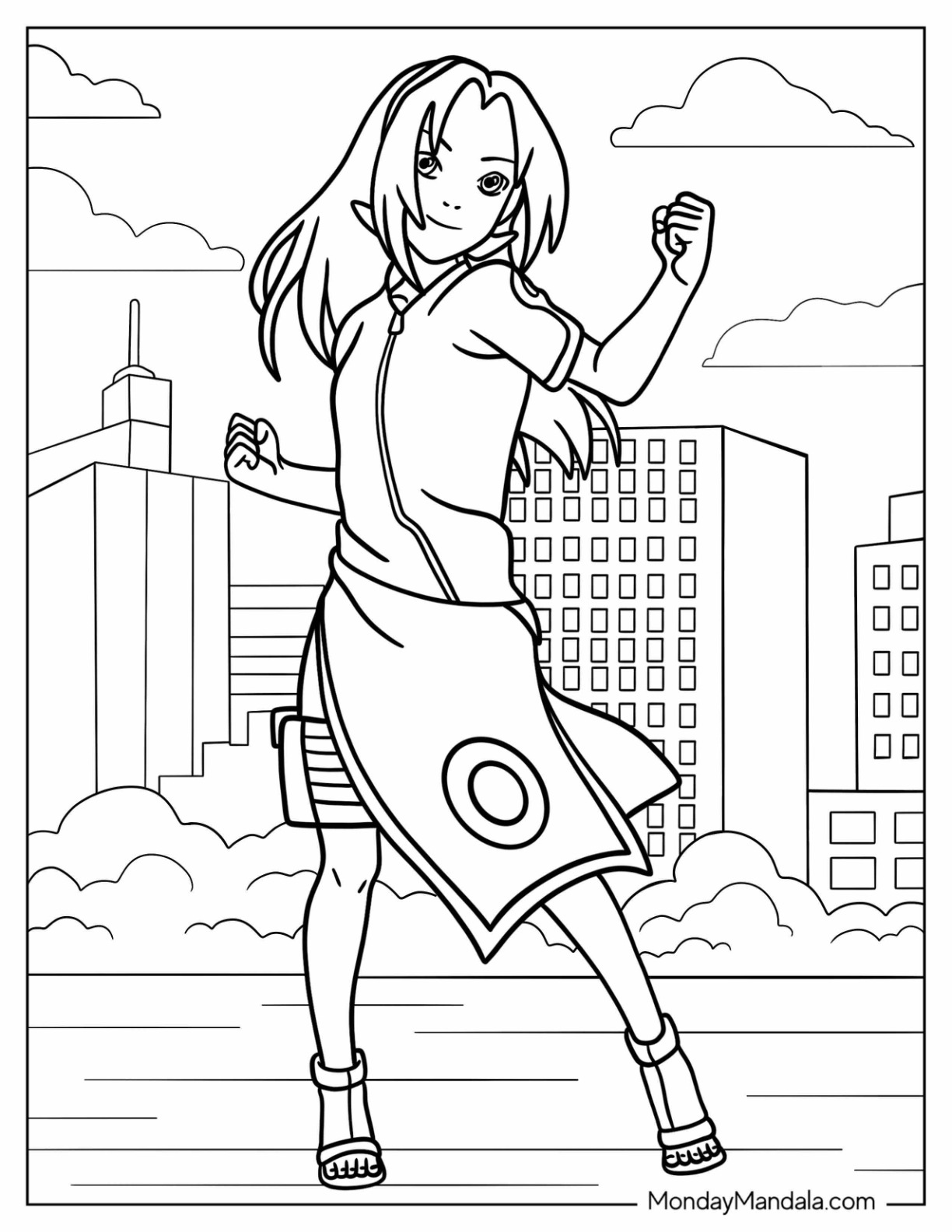 Naruto coloring pages free pdf printables