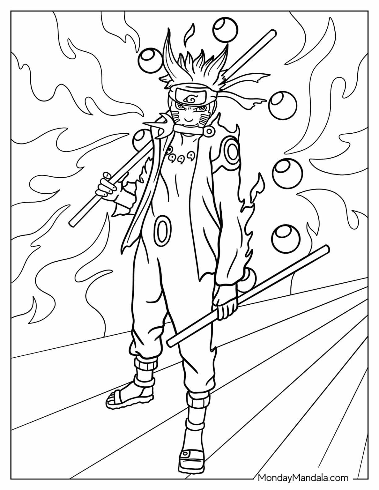 Naruto coloring pages free pdf printables