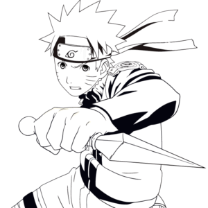 Naruto coloring page printable for free download