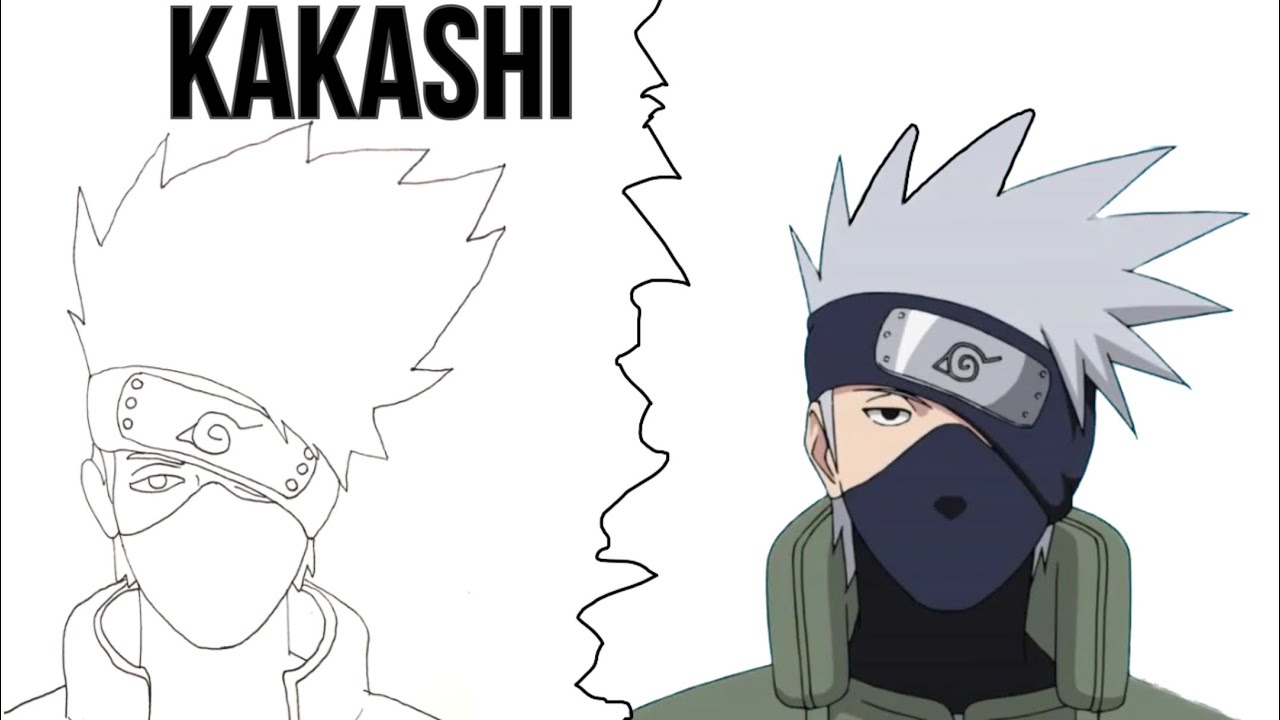 How to draw kakashi naruto