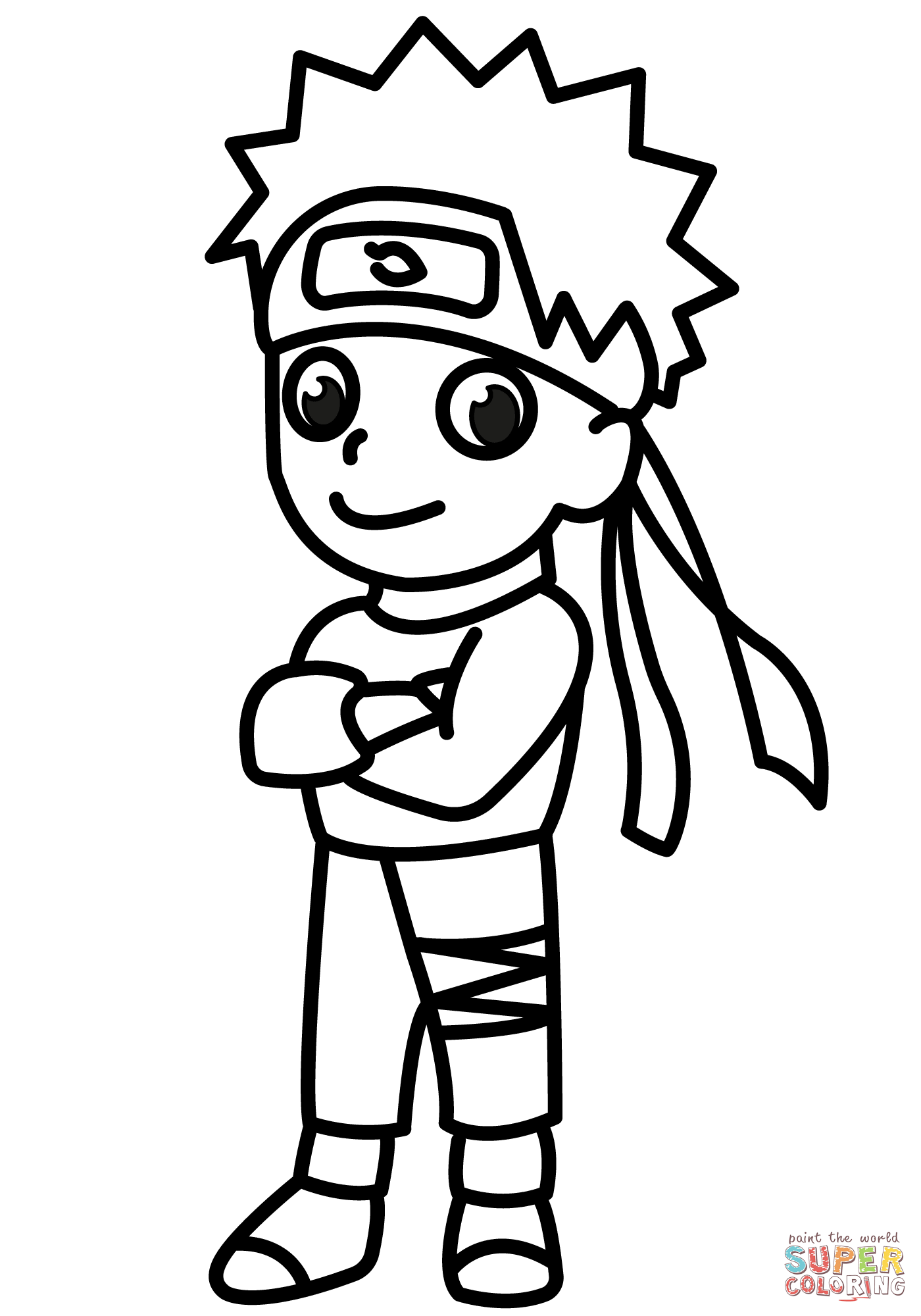 Chibi naruto coloring page free printable coloring pages