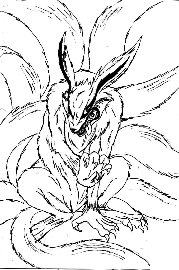 Kurama coloring page