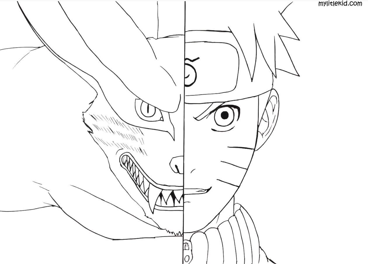 Naruto anime coloring pages