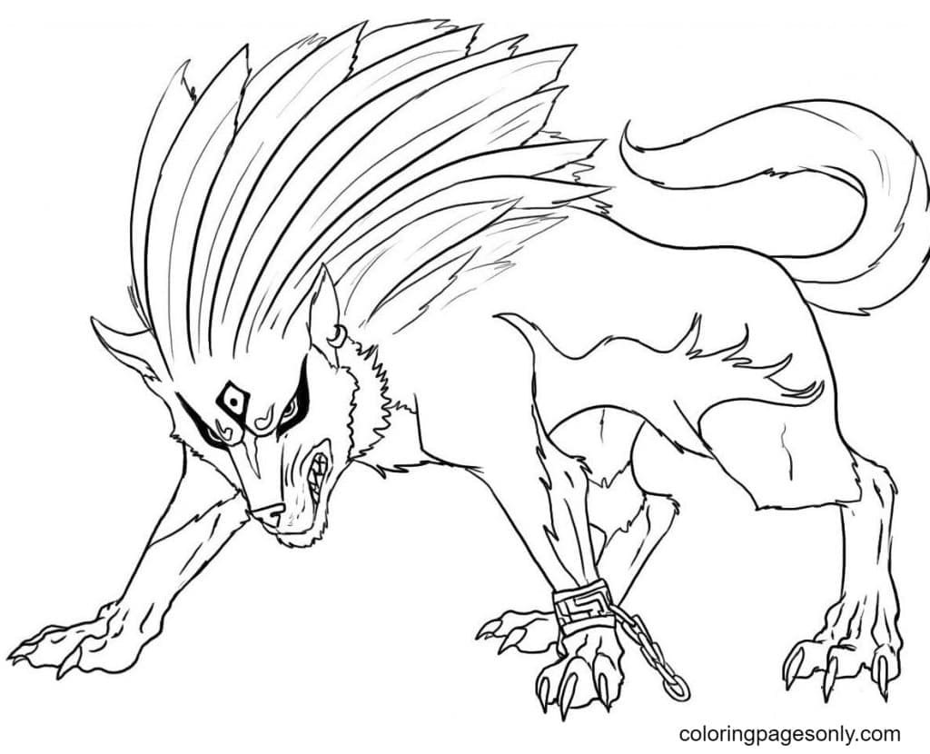 Wolf with wings coloring pages printable for free download