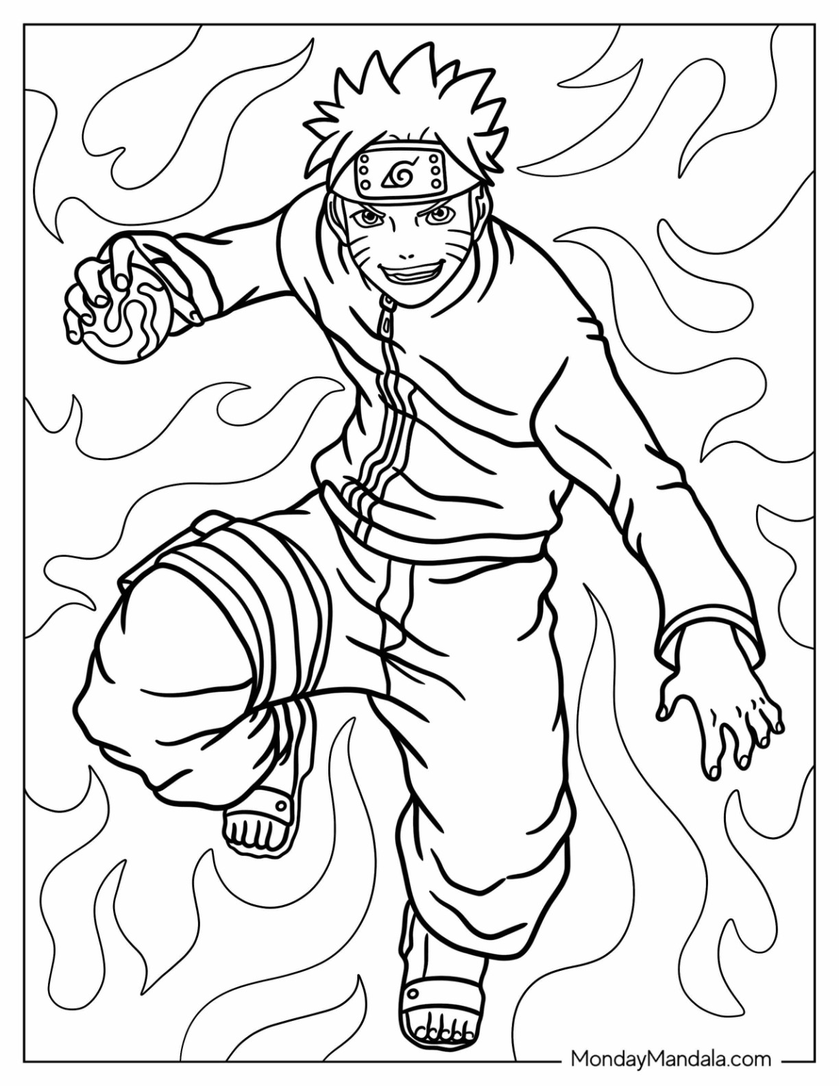 Naruto coloring pages free pdf printables