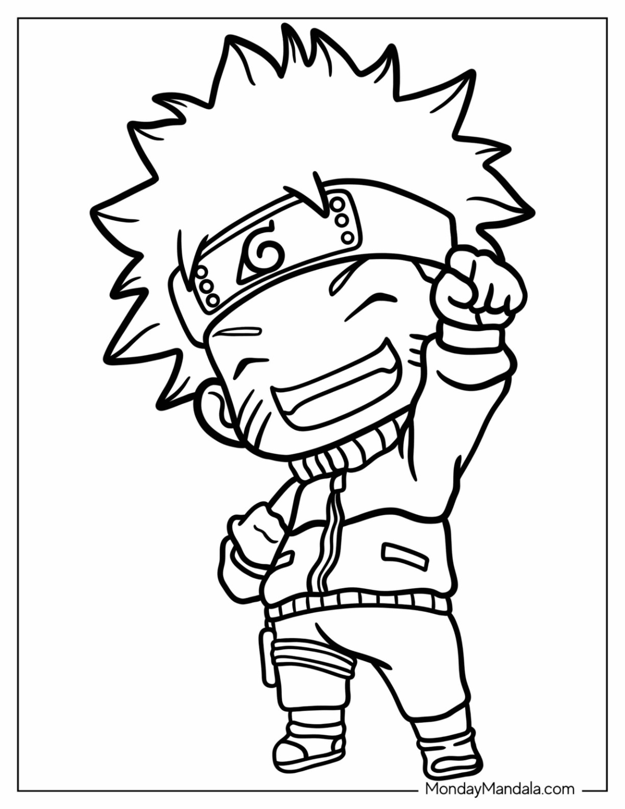 Naruto coloring pages free pdf printables