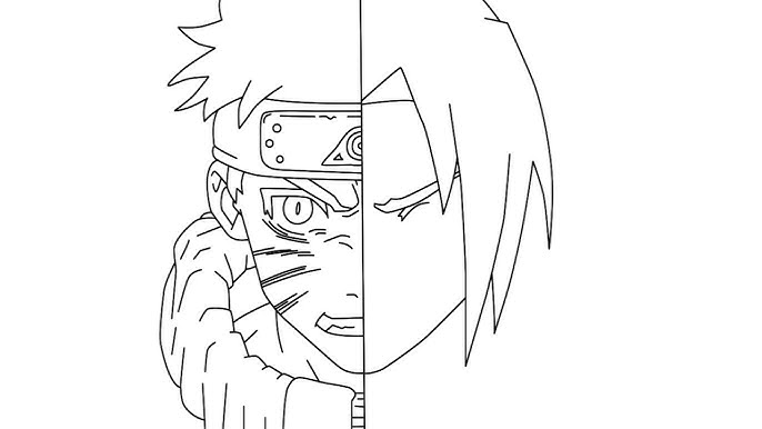 Ment dessiner naruto vs sasuke