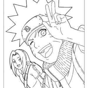 Naruto coloring page printable for free download