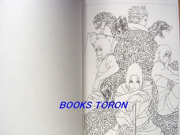 Art of naruto paint book japanese anime manga coloring book