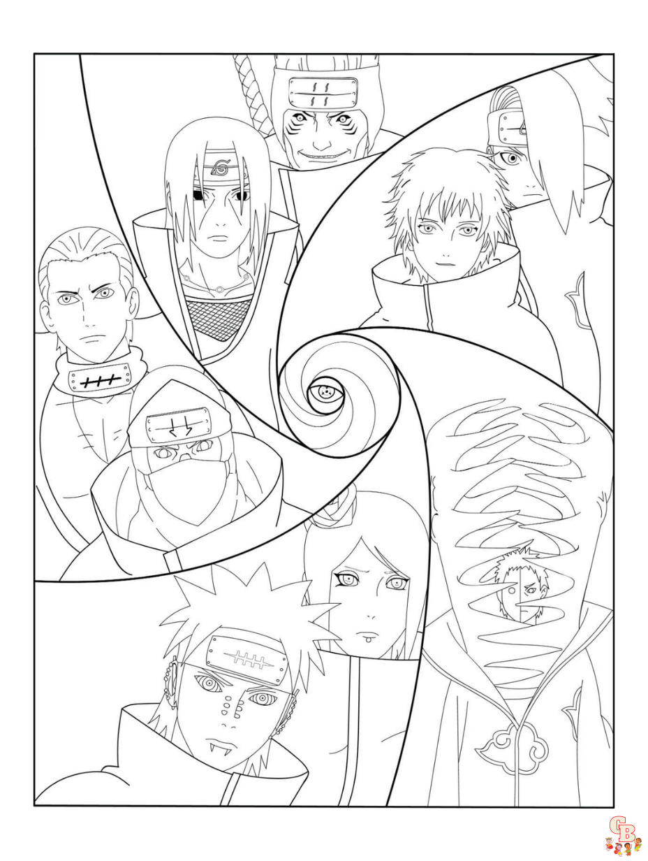 Free naruto coloring pages for kids and adults