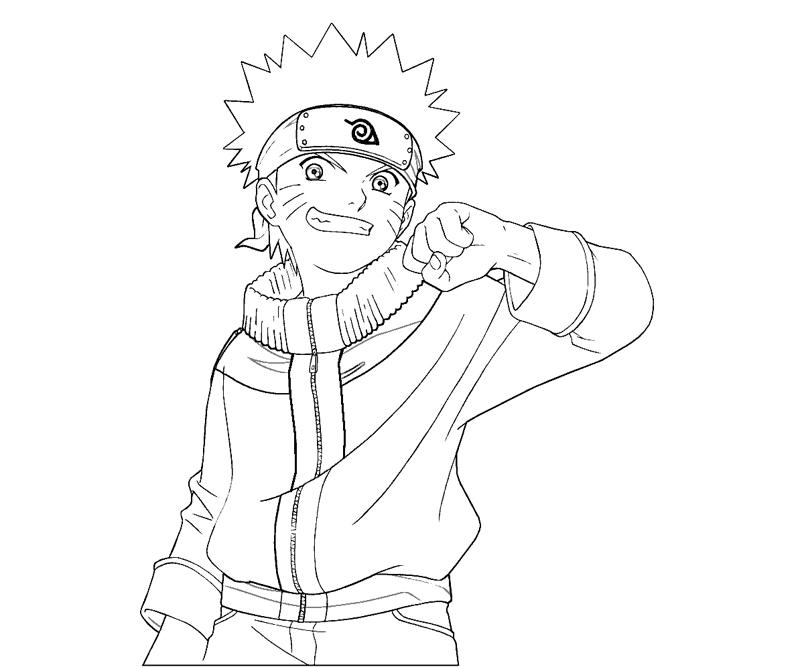 Naruto coloring crafty teenager