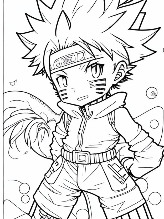 Naruto uzumaki coloring pages printable free