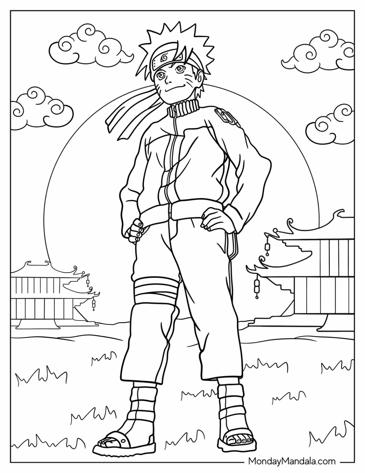 Naruto coloring pages free pdf printables