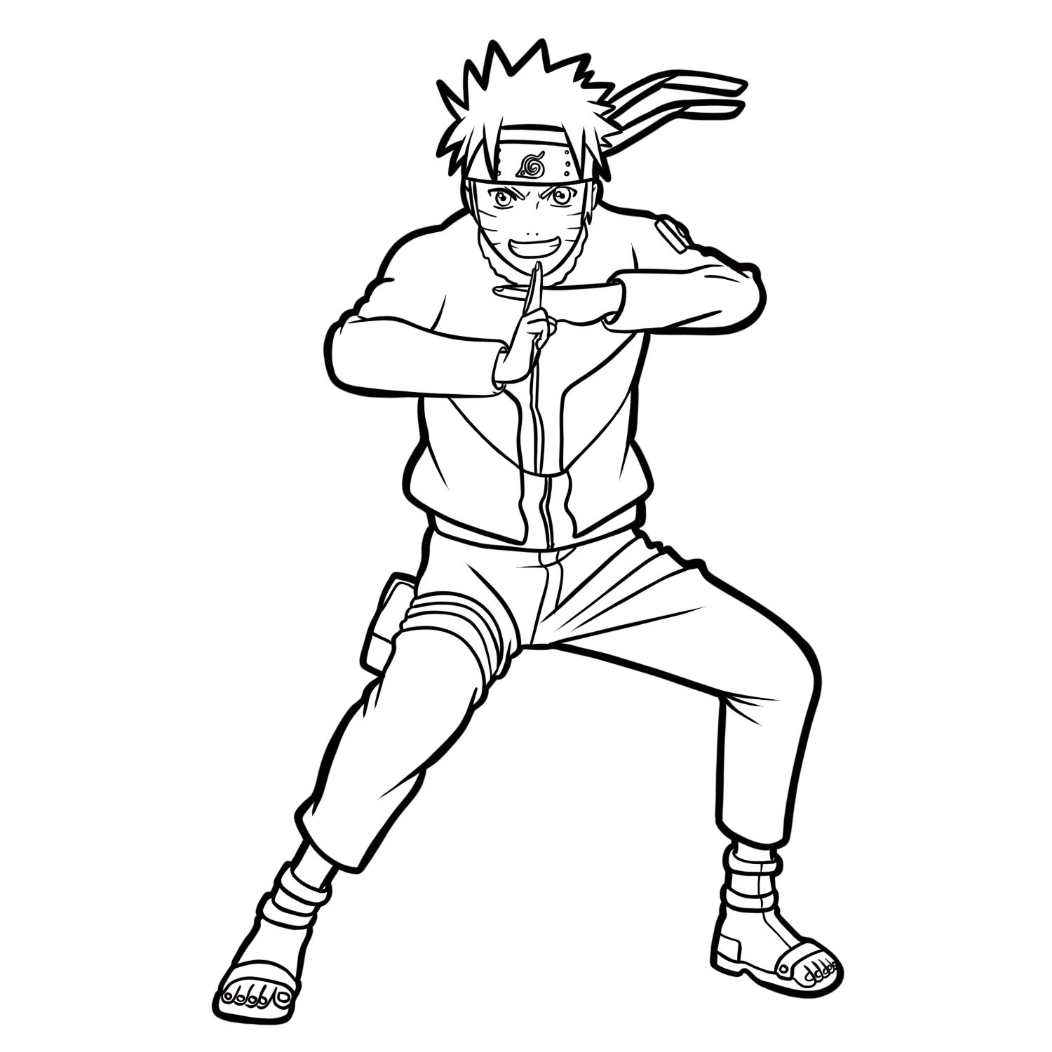 Naruto uzumaki coloring page