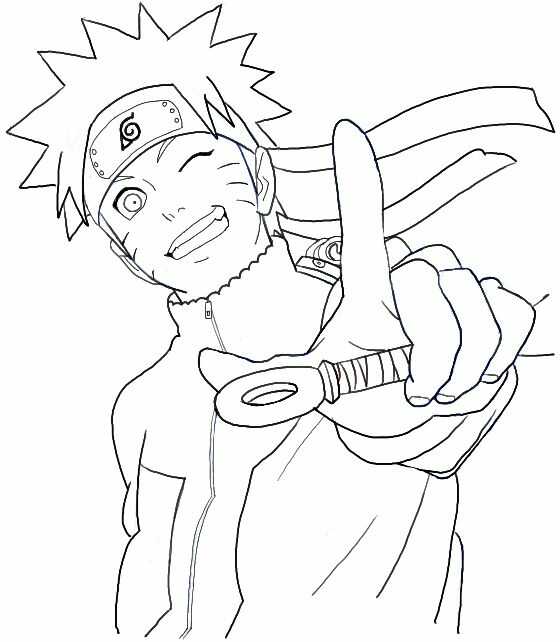 Gambar happy naruto coloring page