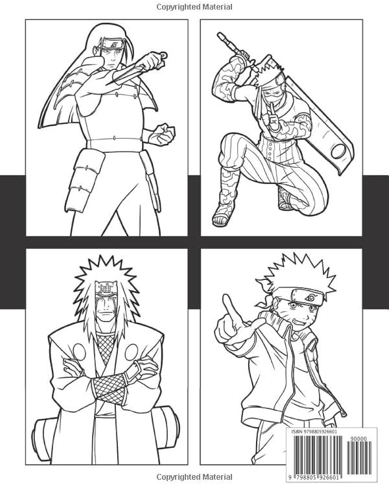 Naruðo coloring book beautiful coloring pages for all fans naruðo coloring book for kids age