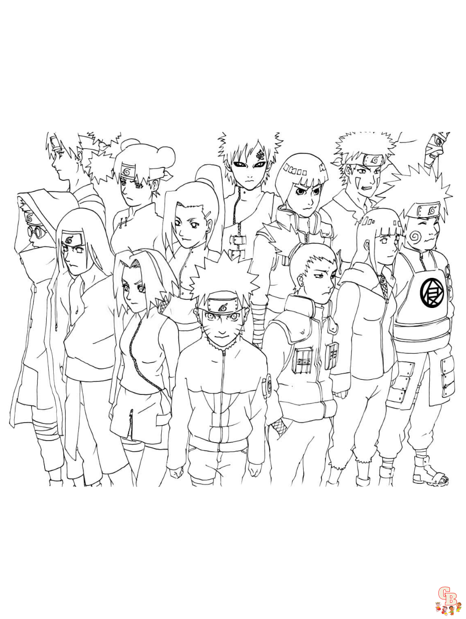 Free naruto coloring pages for kids and adults