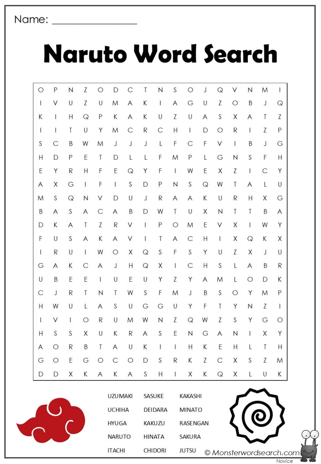 Naruto word search