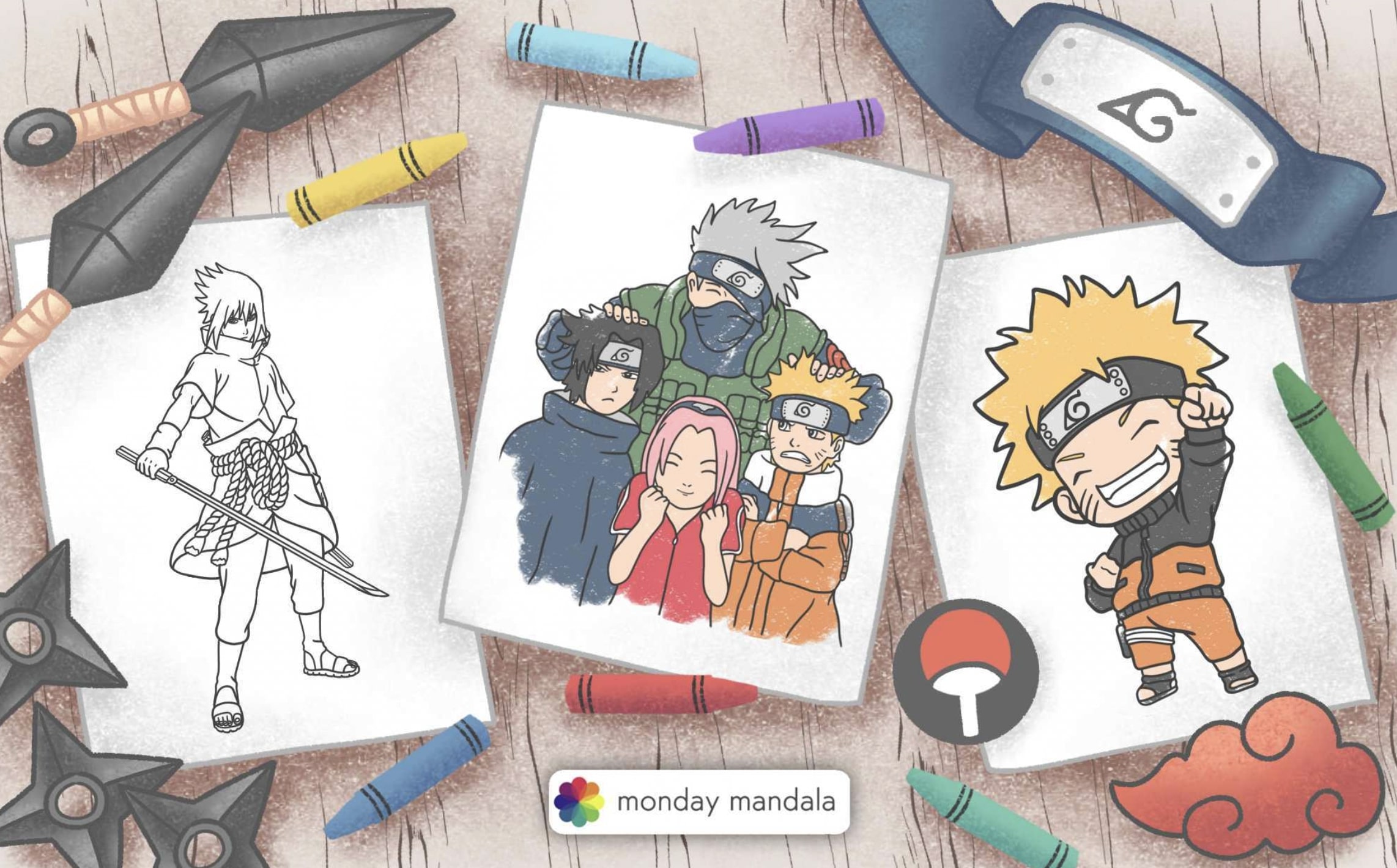 Naruto coloring pages free pdf printables