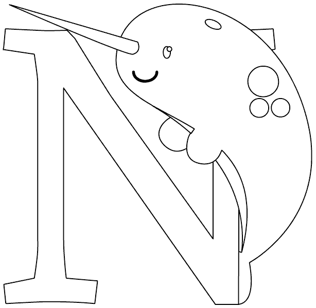 N is for narwhal page