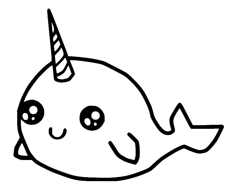 Narwhal coloring pages printable for free download