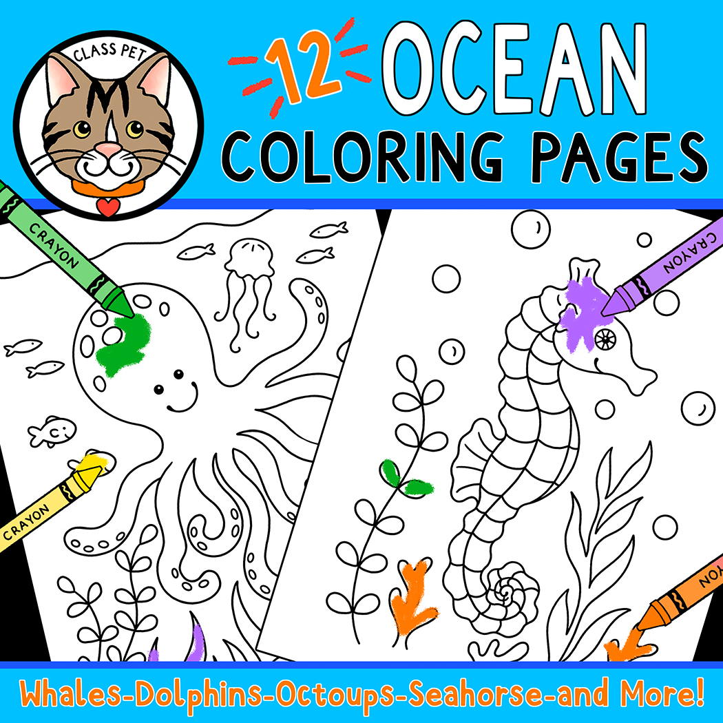 Ocean coloring pages made by teachers