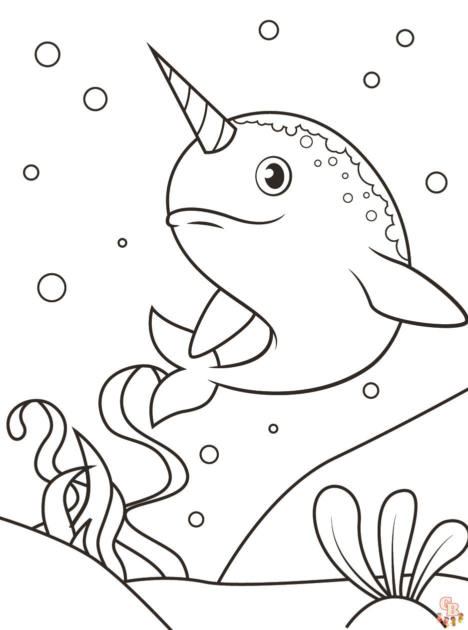 Discover the best narwhal coloring pages for kids