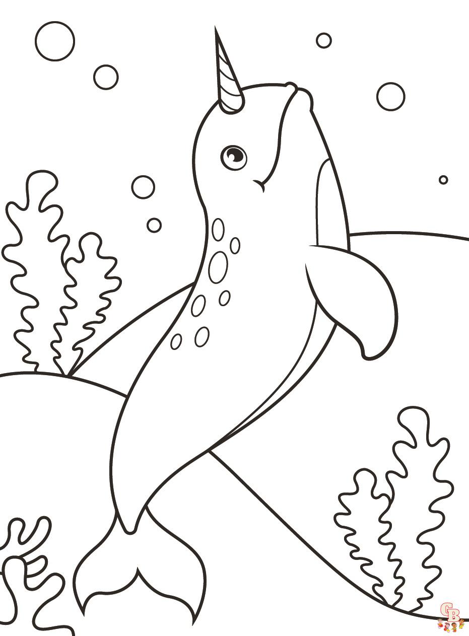 Discover the best narwhal coloring pages for kids