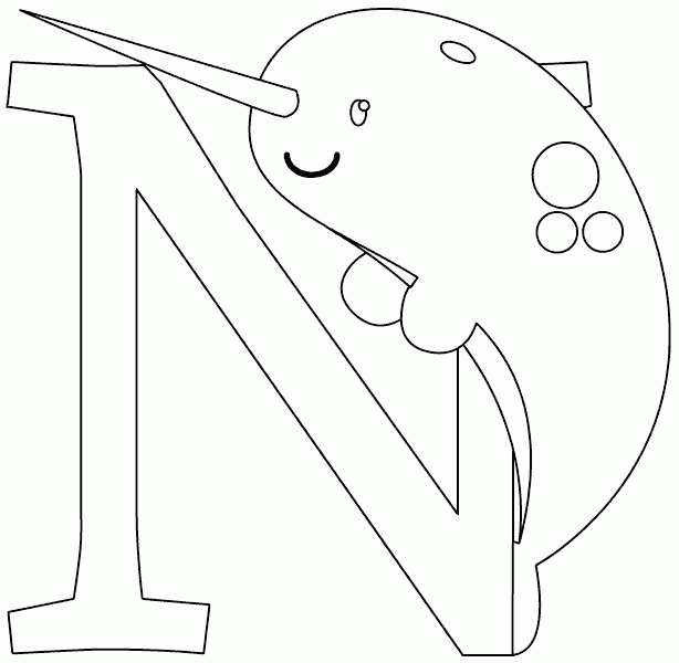 N is for narwhal page