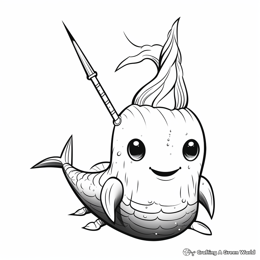 Narwhal coloring pages