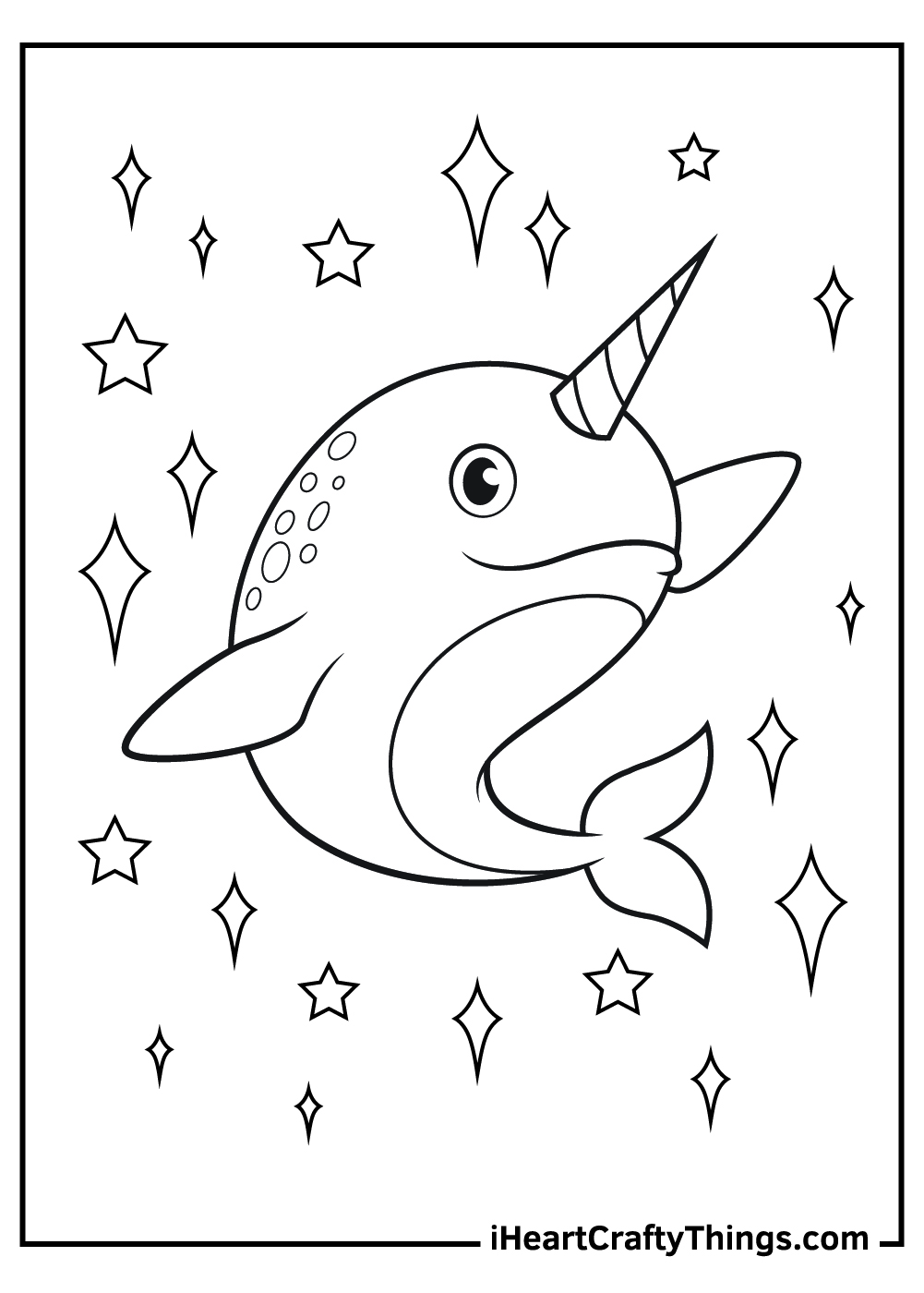 Narwhal coloring pages free printables