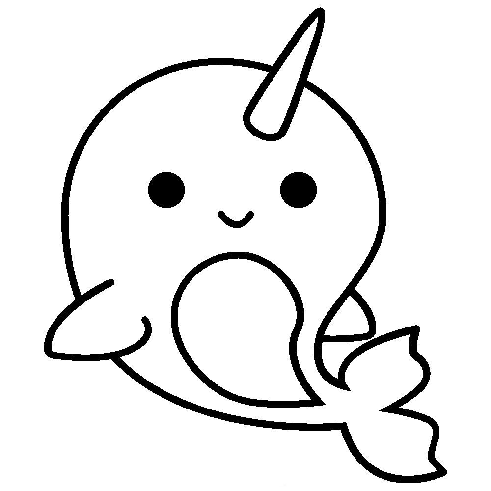 Narwhal coloring pages