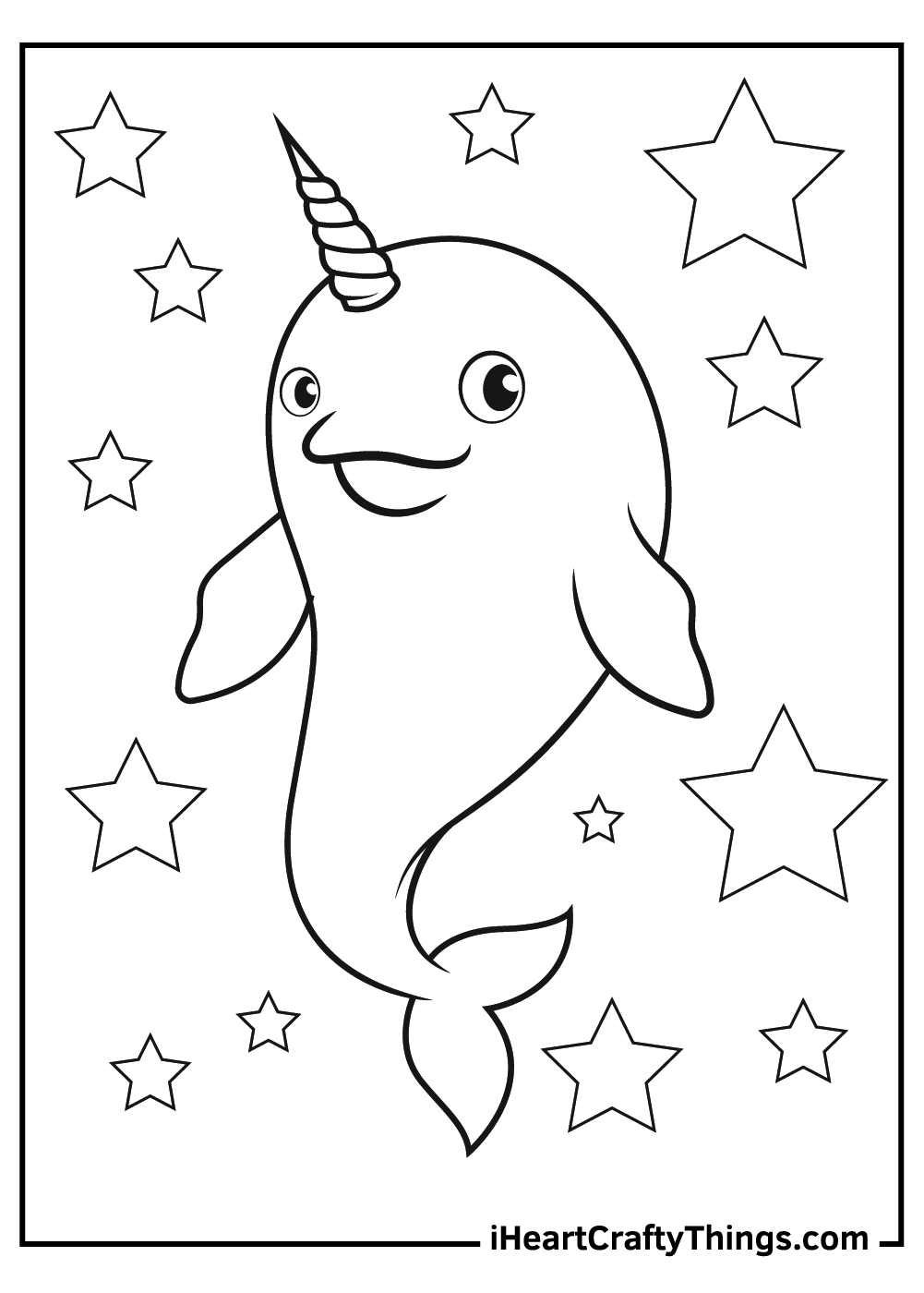 Narwhal coloring pages free printables