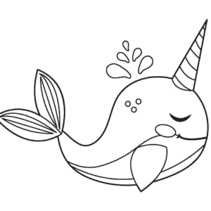 Narwhal coloring pages printable for free download