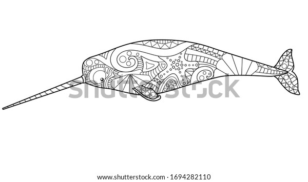 Narwhal coloring pages images stock photos d objects vectors