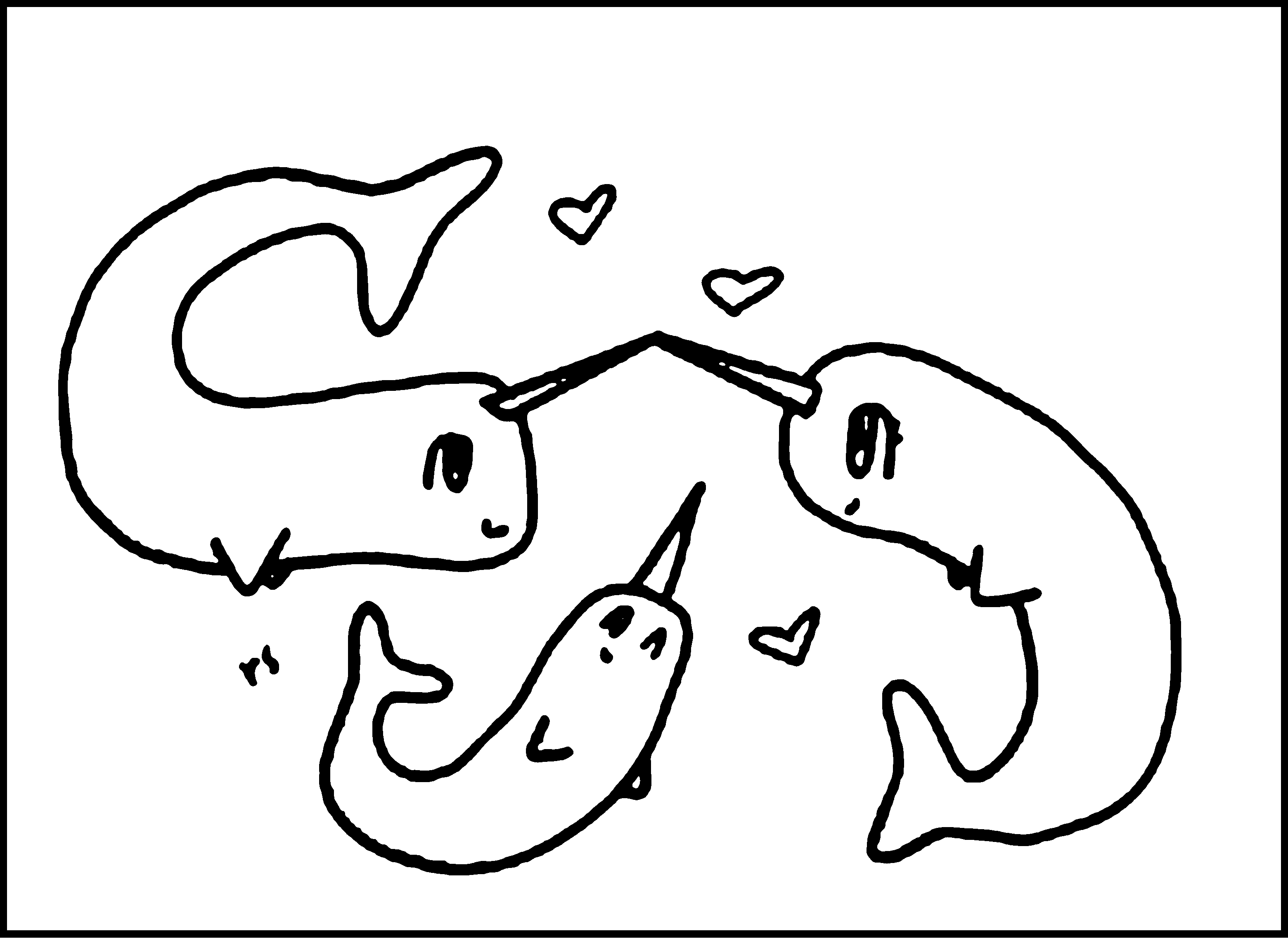 Narwhal coloring pages