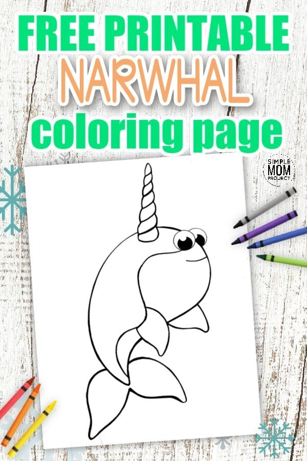 Free printable narwhal template â simple mom project