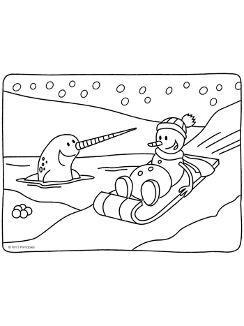 Winter coloring pages â tims printables