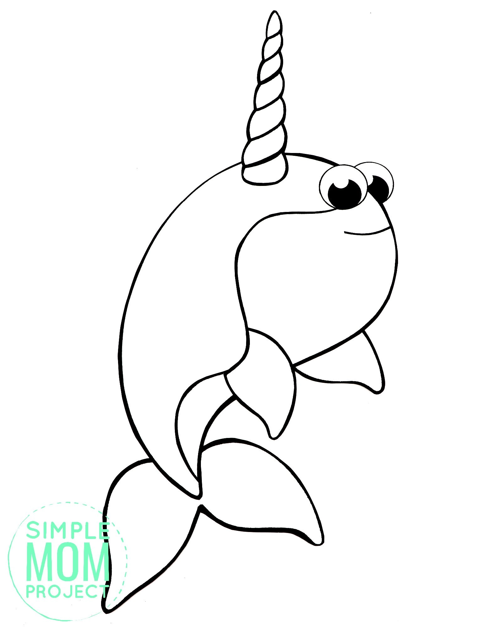 Free printable narwhal template â simple mom project