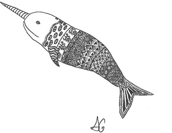 Narwhal coloring page by stephanie chambers tpt