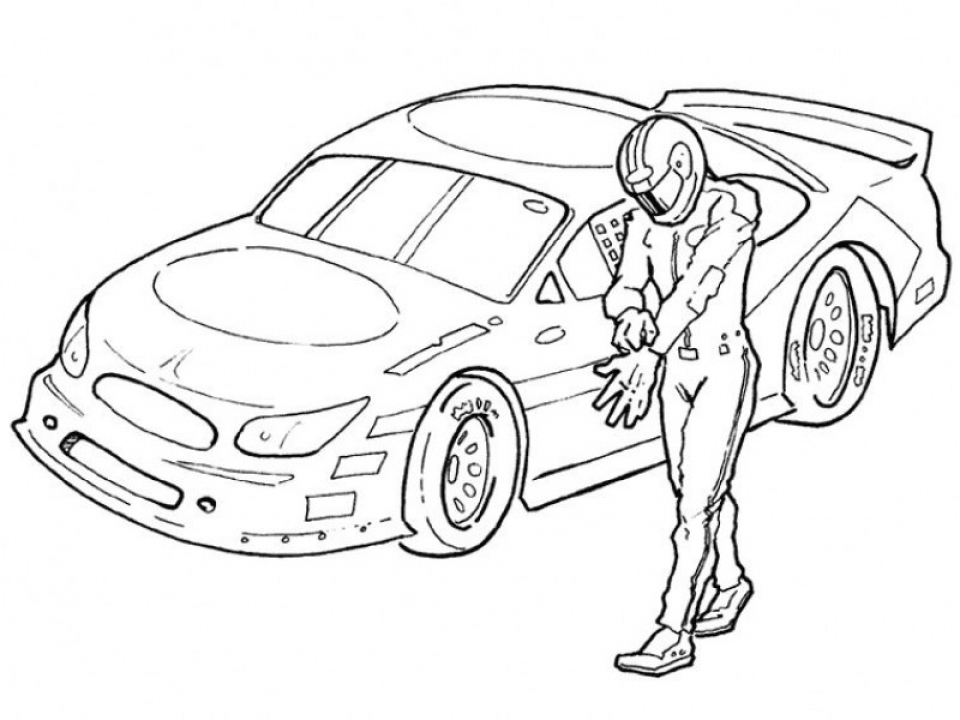 Free printable nascar coloring pages