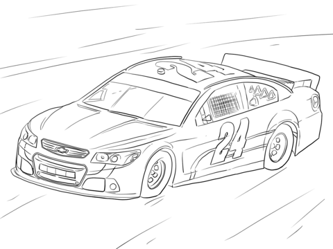 Jeff gordon nascar car coloring page free printable coloring pages