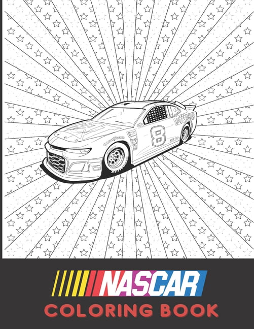 Nascar coloring book best unique nascar coloring pages nascar racing for kids and adults paperback