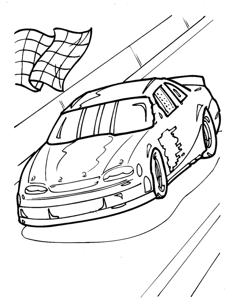 Nascar coloring pages