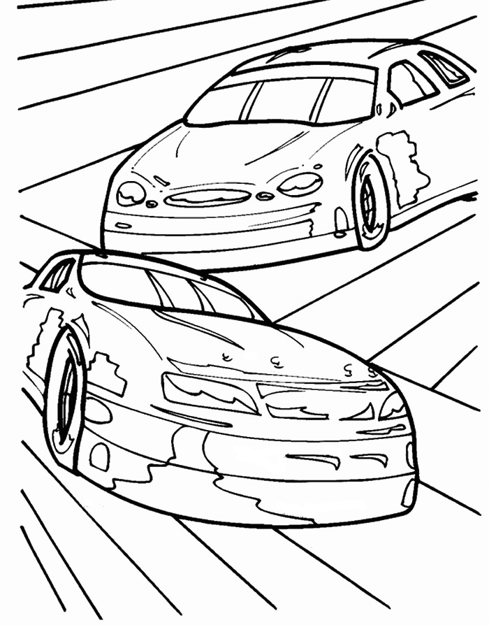 Nascar coloring pages